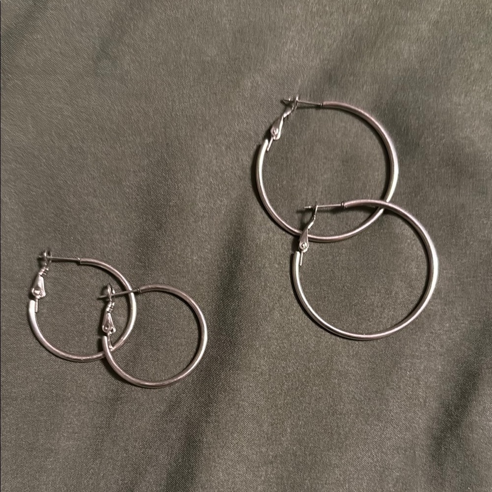 Elegant Silver Hoop Earrings